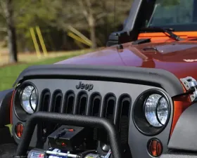 Rugged Ridge Hood Bug Deflector, Matte Black; 07-18 Jeep Wrangler JK/JKU Jeep Wrangler 2007-2018