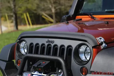 Rugged Ridge Hood Bug Deflector, Matte Black; 07-18 Jeep Wrangler JK/JKU Jeep Wrangler 2007-2018 - 11348.02