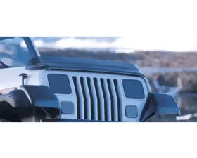 Rugged Ridge Hood Bug Deflector, Smoke; 87-06 Jeep Wrangler YJ/TJ Jeep Wrangler