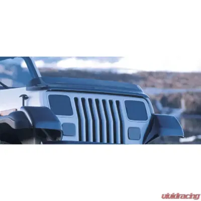 Rugged Ridge Hood Bug Deflector, Smoke; 87-06 Jeep Wrangler YJ/TJ Jeep Wrangler - 11350.01