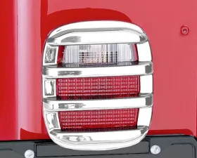 Rugged Ridge Light Cover Kit, Tail Light, Chrome; 76-06 Jeep CJ/Wrangler YJ/TJ Jeep