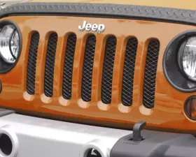 Rugged Ridge Grille Insert, Mesh, Black; Jeep Wrangler JK 2007-2018