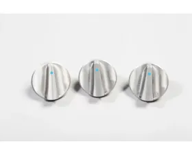 Rugged Ridge Dash Knob Kit, Climate Control, Aluminum, Blue; 07-10 Jeep Wrangler JK Jeep Wrangler 2007-2011