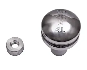 Rugged Ridge Transfer Case Shift Knob, Billet Aluminum; Jeep Wrangler YJ 1987-1995