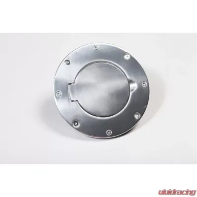 Rugged Ridge Gas Cap Door, Non-Locking, Polished Aluminum; Jeep Wrangler TJ 1997-2006 - 11425.01