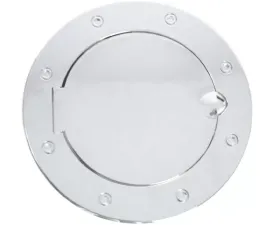 This chromed aluminum gas cap door from Rugged Ridge fits 07-18 Jeep Wrangler. Jeep Wrangler 2007-2018