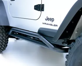 Rugged Ridge RRC Rocker Guard Kit, Black; 87-06 Jeep Wrangler YJ/TJ Jeep Wrangler