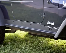 Rugged Ridge Rocker Panel Guard Kit, Heavy Duty; 04-06 Jeep Wrangler Unlimited LJ Jeep Wrangler 2004-2006