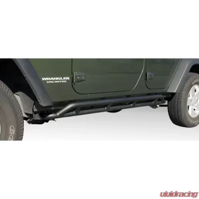 Rugged Ridge RRC Rocker Guard Kit, Black; 07-18 Jeep Wrangler Unlimited JKU, 4 Door Jeep Wrangler 2007-2018 - 11504.22