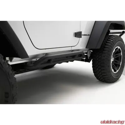 Rugged Ridge RRC Rocker Guard Kit, Black; 07-18 Jeep Wrangler JK, 2 Door Jeep Wrangler 2007-2018 - 11504.23