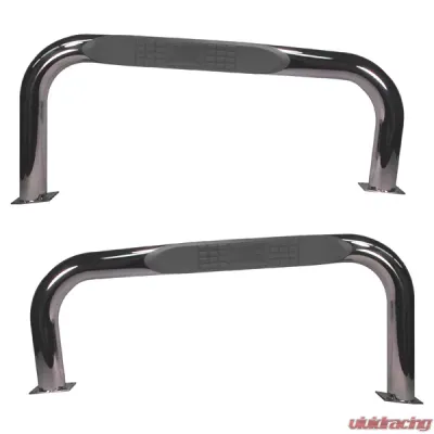 Rugged Ridge Side Step Kit, Stainless Steel, Tubular; 76-83 Jeep CJ Jeep - 11522.02