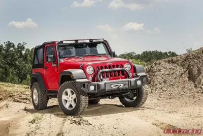 Rugged Ridge Satin Black Spartacus Bumper w/Overrider Jeep Wrangler JK 2007-2018 - 11544.02
