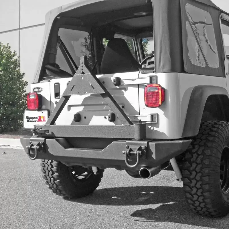 Rugged Ridge XHD Bumper Tire Carrier, Rear; 76-06 Jeep CJ/Wrangler YJ/TJ Jeep - 11546.42