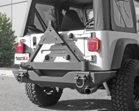 Rugged Ridge XHD Bumper Tire Carrier, Rear; 76-06 Jeep CJ/Wrangler YJ/TJ Jeep