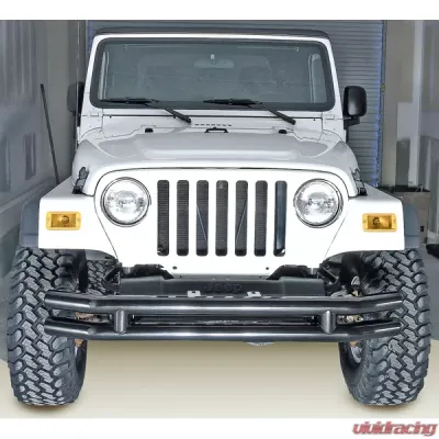 Rugged Ridge Double Tube Bumper, Front, 3 Inch; 76-06 Jeep CJ/Wrangler YJ/TJ Jeep - 11560.02