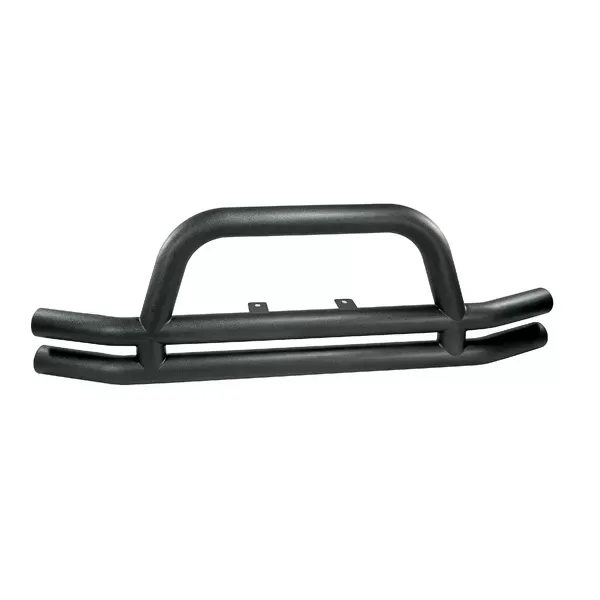 Rugged Ridge Double Tube Bumper, Front, 3 Inch, Black; 76-06 Jeep CJ/Wrangler YJ/TJ Jeep - 11561.01