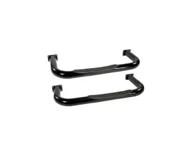 Rugged Ridge Tube Side Step Kit, Round, 3 Inch, Black; 76-83 Jeep CJ5 Jeep