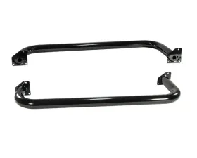 Rugged Ridge Tube Side Step Kit, Round, 3 Inch, Black; Jeep Wrangler TJ 1997-2006