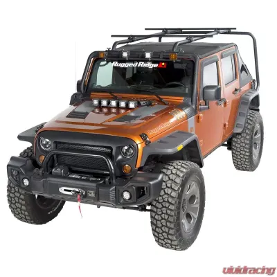 Rugged Ridge Sherpa Roof Rack Kit; 07-18 Jeep Wrangler JKU, 4 Door Jeep Wrangler 2007-2018 - 11703.22