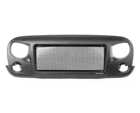 Rugged Ridge Spartan Grille, Satin Black; Jeep Wrangler JK 2007-2018