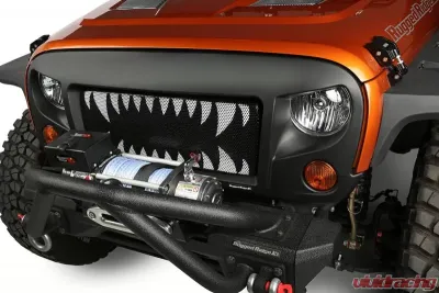 Rugged Ridge Spartan Grille Kit, Land Shark; Jeep Wrangler JK 2007-2018 - 12034.34