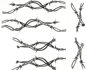 Rugged Ridge Decal Kit, Side Pair, Barbed Wire; Jeep Wrangler JK 2007-2018