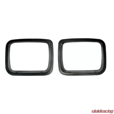 Rugged Ridge Headlight Bezel Kit, Black; Jeep Wrangler YJ 1987-1995 - 12419.24