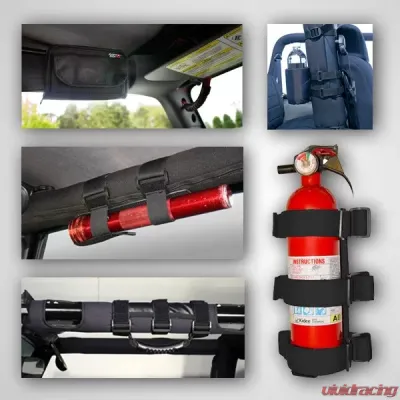 Rugged Ridge Roll Bar Accessory Kit, Interior; 76-06 Jeep CJ/Wrangler YJ/TJ Jeep - 12495.01