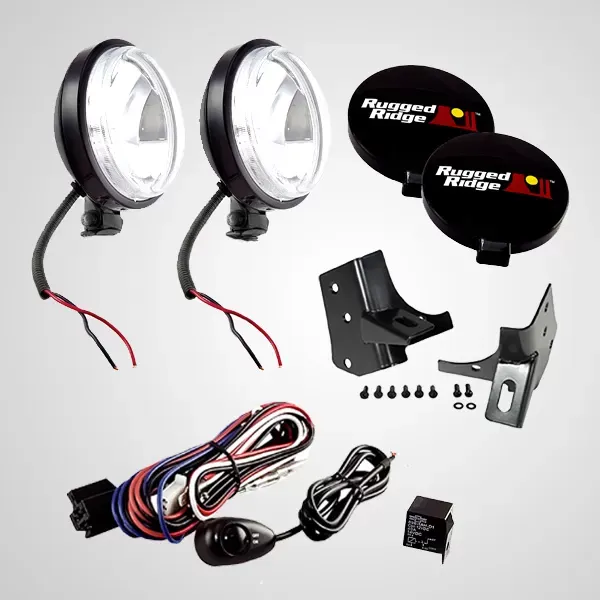Rugged Ridge Light Mount Kit, Windshield; Jeep Wrangler TJ 1997-2006 - 12495.06