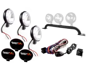 Rugged Ridge Light Bar Kit, Bumper Mounted, 5 Inch Round; Jeep Wrangler TJ 1997-2006