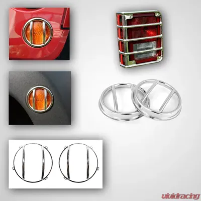 Rugged Ridge Euro Guard Kit, Stainless Steel, 10 Piece; 07-18 Jeep Wrangler JK/JKU Jeep Wrangler 2007-2018 - 12496.08