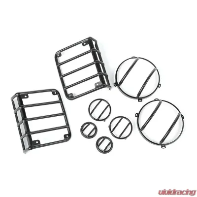 Rugged Ridge Euro Guard Kit, 8 Piece, Textured Black; Jeep Wrangler JK 2007-2018 - 12496.32