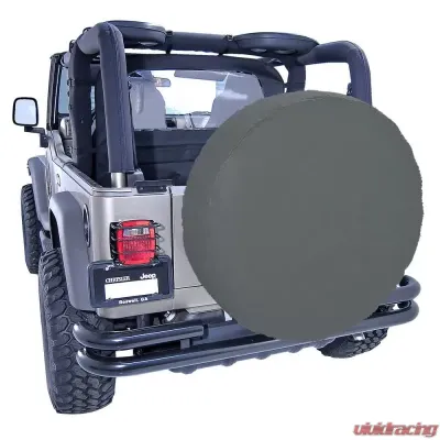 Rugged Ridge Black Diamond 35-36" Spare Tire Cover - 12804.35