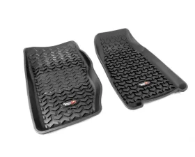 Rugged Ridge All Terrain Floor Liner, Front Pair, Black; 84-01 Jeep Cherokee XJ Jeep Cherokee 1984-2001