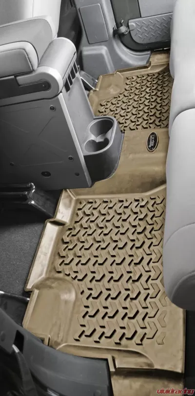 Rugged Ridge All Terrain Floor Liner, Rear, Black; 07-18 Jeep Wrangler JKU Jeep Wrangler 2007-2018 - 12950.01