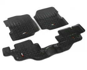Rugged Ridge All Terrain Floor Liner Kit, Black; 76-95 Jeep CJ/Wrangler YJ Jeep