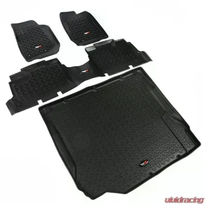 Rugged Ridge All Terrain Floor Liner Set, Black; 07-10 Jeep Wrangler JK, 4 Door Jeep Wrangler 2007-2010 - 12988.01