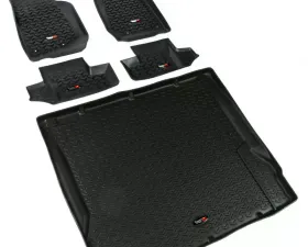 Rugged Ridge All Terrain Floor Liner Set, Black; 07-10 Jeep Wrangler JK, 2 Door Jeep Wrangler 2007-2010