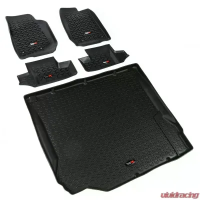 Rugged Ridge All Terrain Floor Liner Set, Black; 07-10 Jeep Wrangler JK, 2 Door Jeep Wrangler 2007-2010 - 12988.02