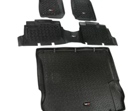 Rugged Ridge All Terrain Floor Liner Set, Black; 11-18 Jeep Wrangler JK, 4 Door Jeep Wrangler 2011-2018