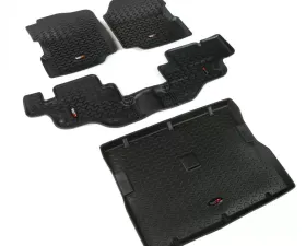 Rugged Ridge All Terrain Floor Liner Set, Black; 76-95 Jeep CJ/Wrangler YJ Jeep
