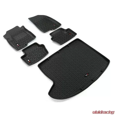 Rugged Ridge All Terrain Floor Liner Set, Black; 07-17 Jeep Compass/Patriot MK Jeep - 12988.27