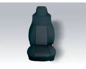 Seat cover, Rugged Ridge, fabric fronts (pair), black, 91-95 Wrangler Jeep Wrangler 1991-1995