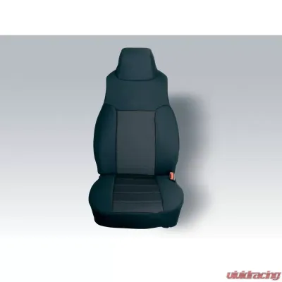 Seat cover, Rugged Ridge, fabric fronts (pair), black, 91-95 Wrangler Jeep Wrangler 1991-1995 - 13241.01