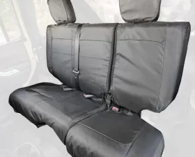 Rugged Ridge Ballistic Seat Cover, Rear, Black; 07-10 Jeep Wrangler JKU, 4 Door Jeep Wrangler 2007-2010