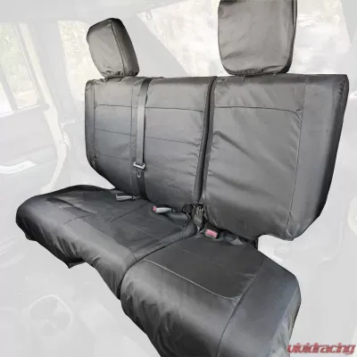 Rugged Ridge Ballistic Seat Cover, Rear, Black; 07-10 Jeep Wrangler JKU, 4 Door Jeep Wrangler 2007-2010 - 13266.06