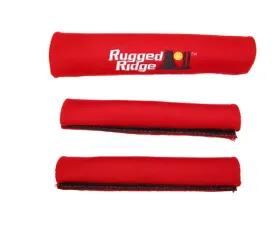 Rugged Ridge Grab Handle Cover Kit, Neoprene, Red; Jeep Wrangler YJ 1987-1995
