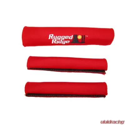 Rugged Ridge Grab Handle Cover Kit, Neoprene, Red; Jeep Wrangler YJ 1987-1995 - 13305.51