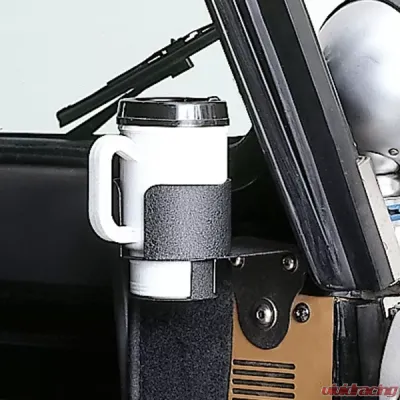 Rugged Ridge Cup Holder, Windshield Mounted; 76-95 Jeep CJ/Wrangler YJ Jeep - 13306.01