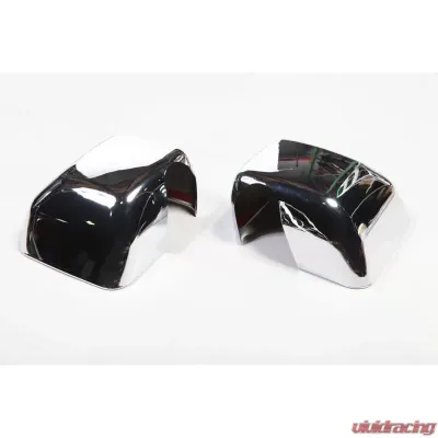 This pair of chrome mirror covers from Rugged Ridge fit 07-18 Jeep Wrangler JK. Jeep Wrangler 2007-2018 - 13311.01